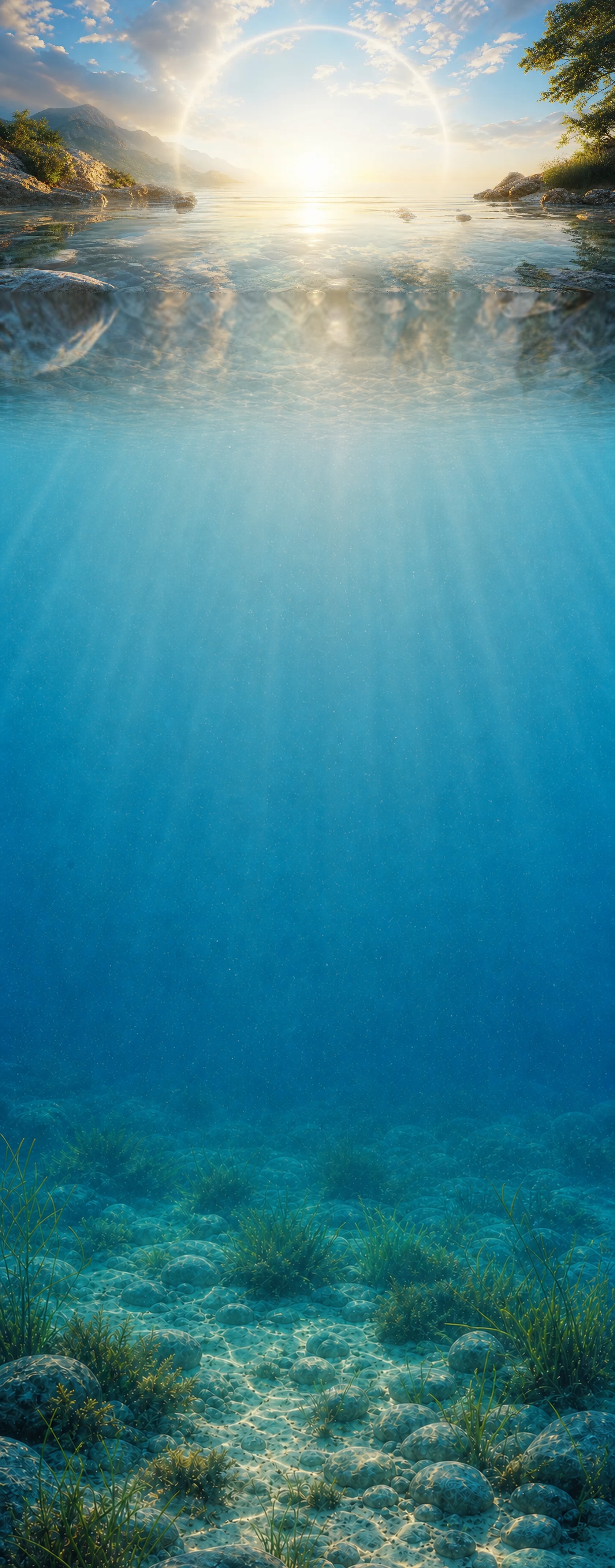 Viaje visual desde la superficie del mar hasta el fondo marino